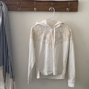 Lucky brand, white hoodie